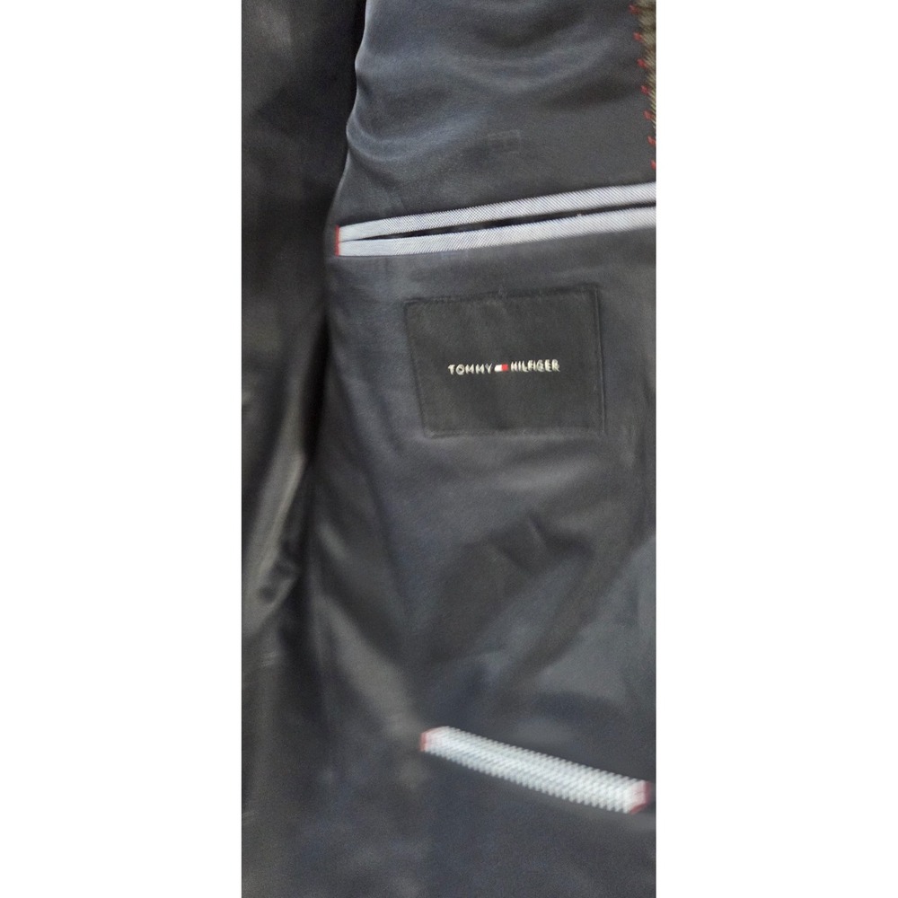 Tommy Hilfiger Mens Grey Brown Check Modern Fit Sport Coat 42 Reg Blazer - Picture 7 of 9